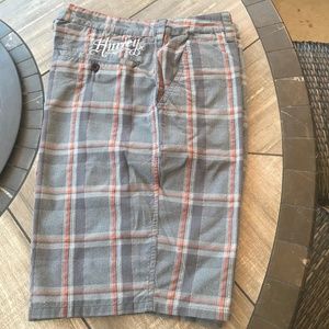 Men’s Hurley Plaid Shorts Sz 34